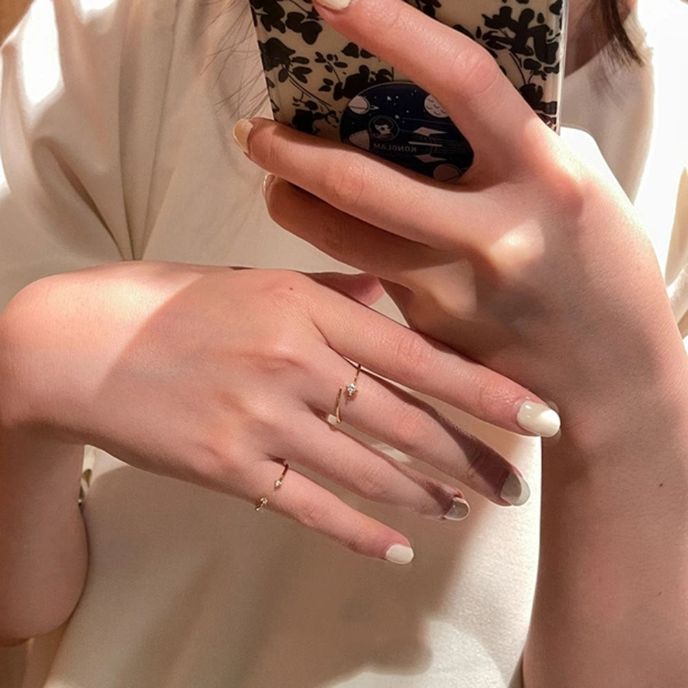 Sterling Silver Zirconia Minimalist Ring