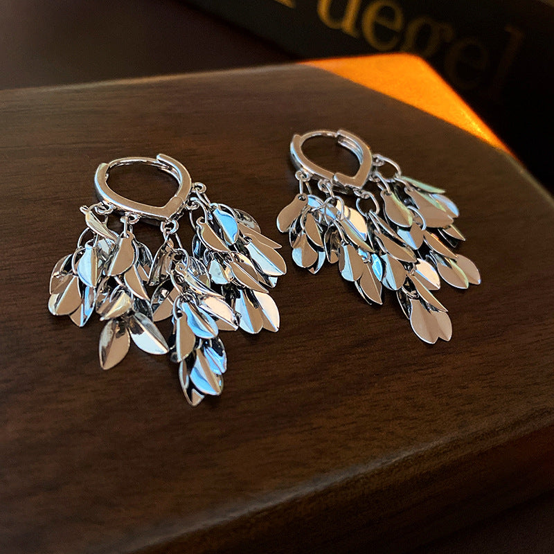 Leaf Tassel Earrings