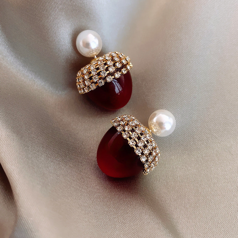 Rouge Cherry Pearl Earrings
