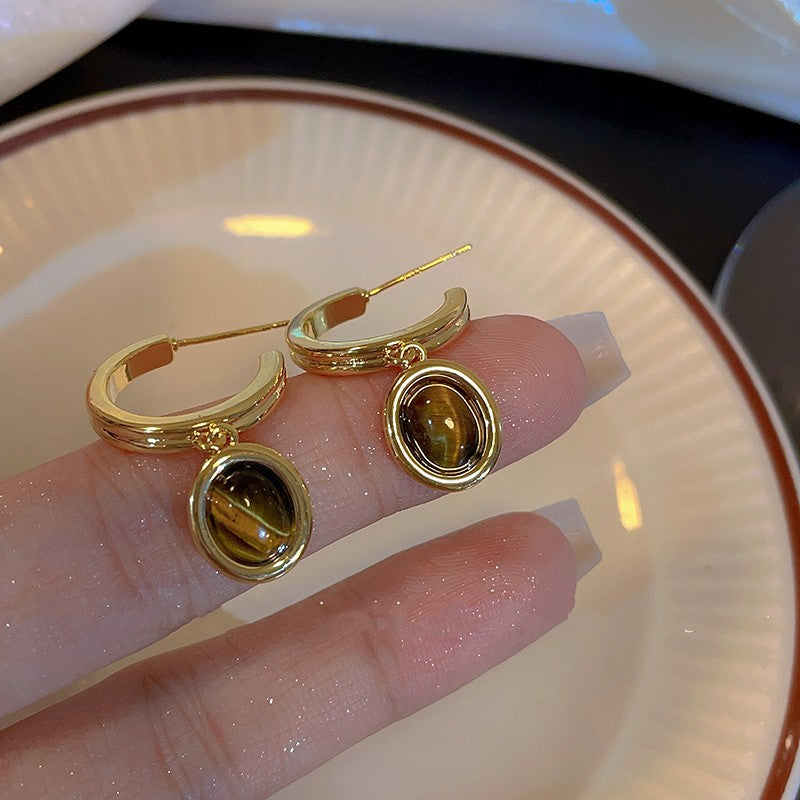 Natural Stone Vintage Earrings