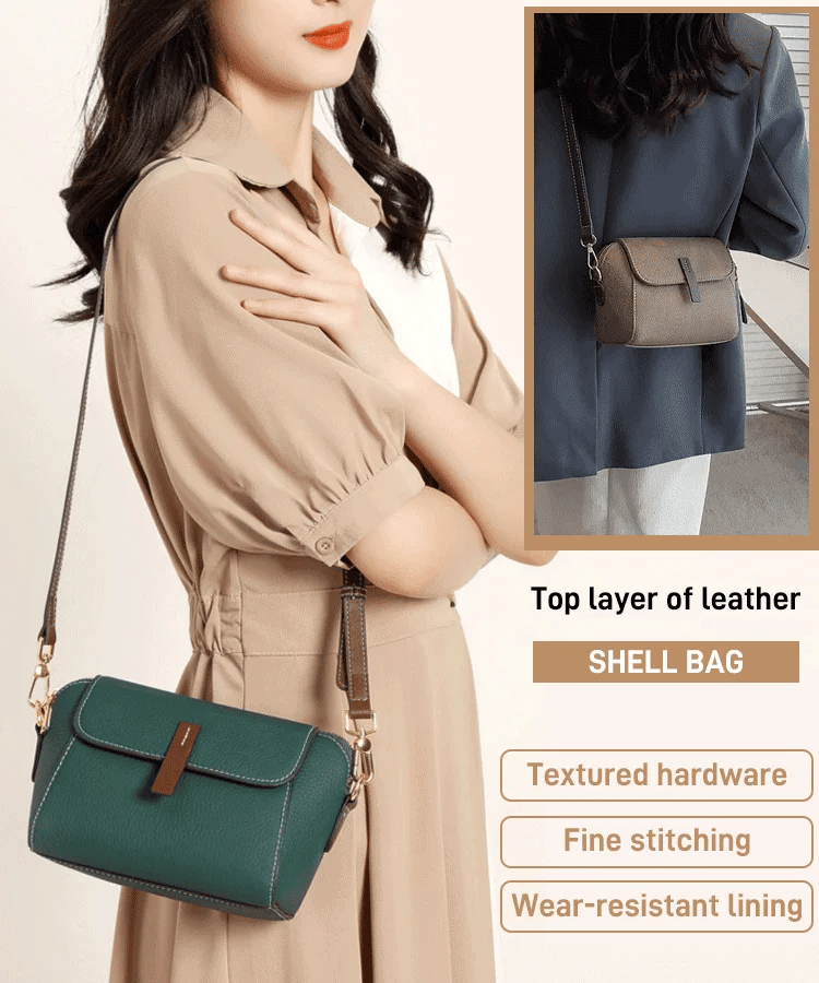 Lightweight luxurious soft leather - trendy and versatile crossbody bag