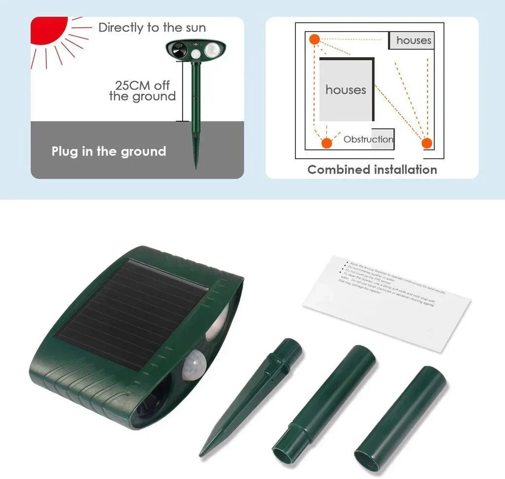 Garden Animal Repeller with Solar Sensor