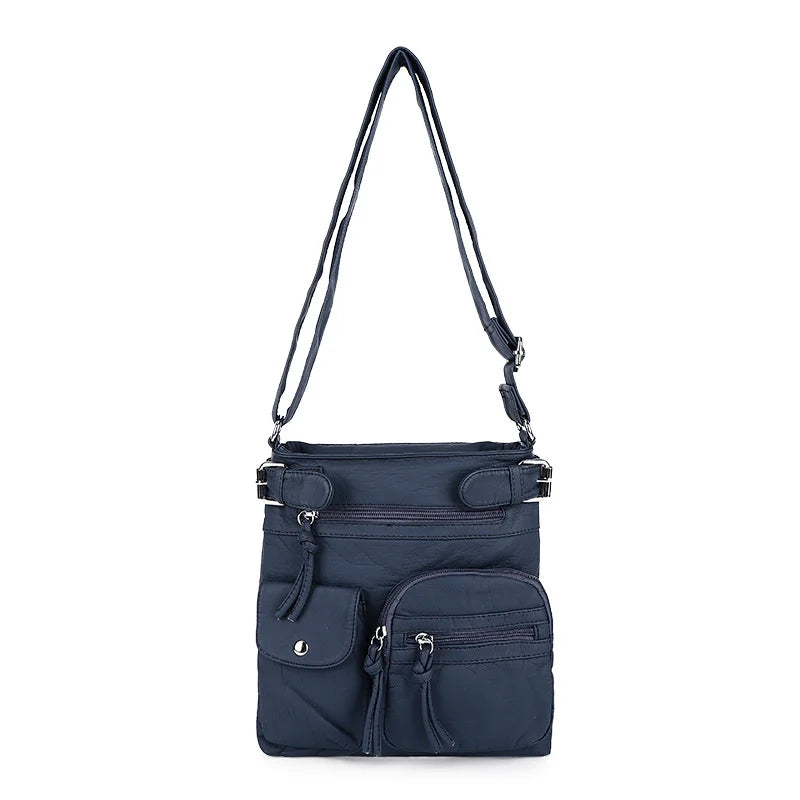 Multi-pocket crossbody bag Soft shoulder bag