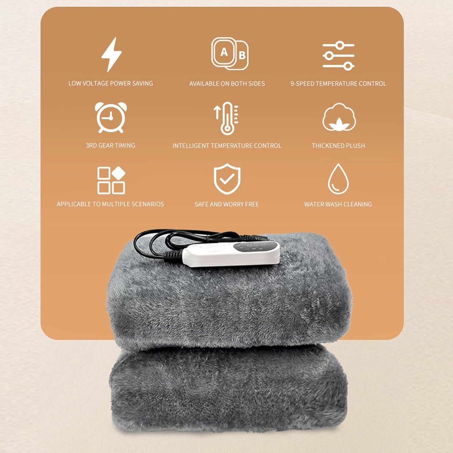 Heated Blanket | 12V Electric Washable Travel Throw