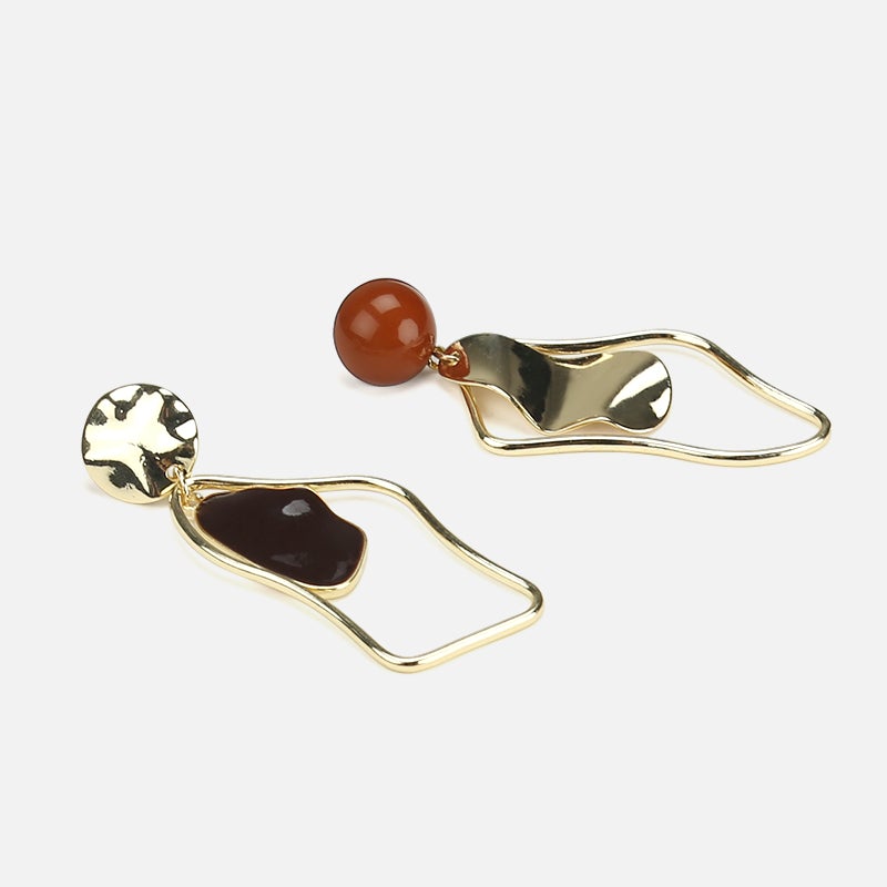 Asymmetrical Artful Alloy Statement Earrings