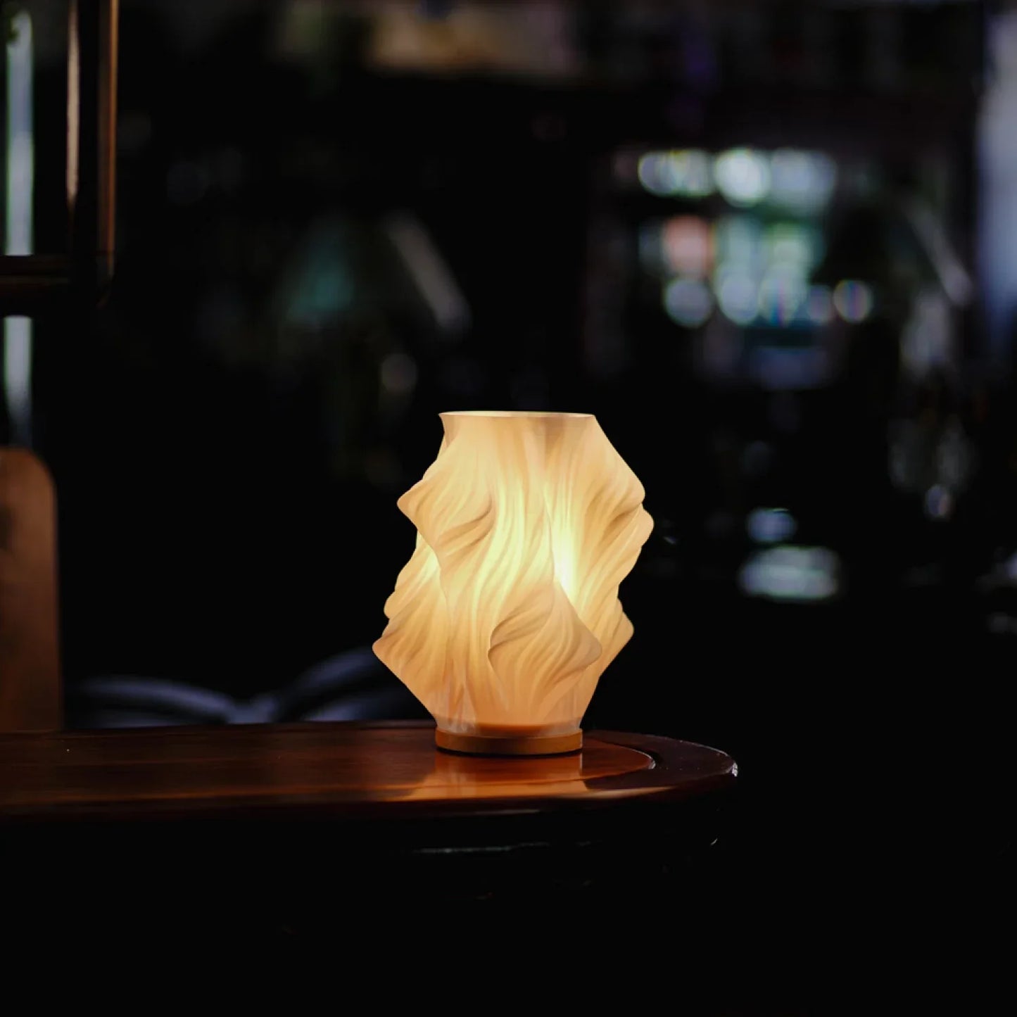 Table Lamp Wood Base Modern Lighting