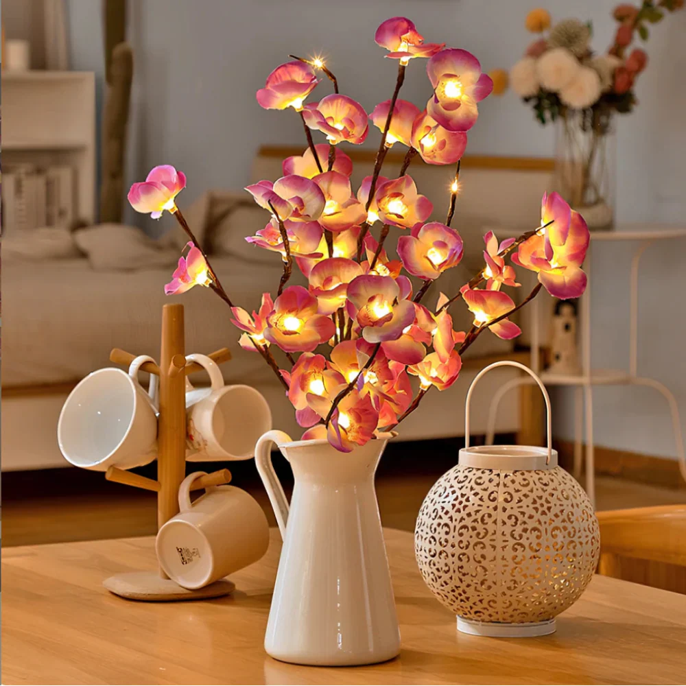 Fairy Lights Branch Lamp LED Floral Table Decor Bedroom