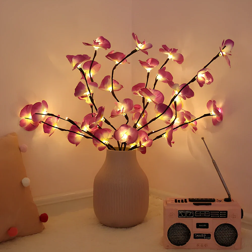 Fairy Lights Branch Lamp LED Floral Table Decor Bedroom