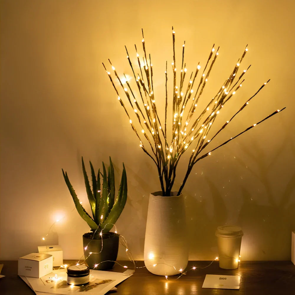 Fairy Lights Branch Lamp LED Floral Table Decor Bedroom