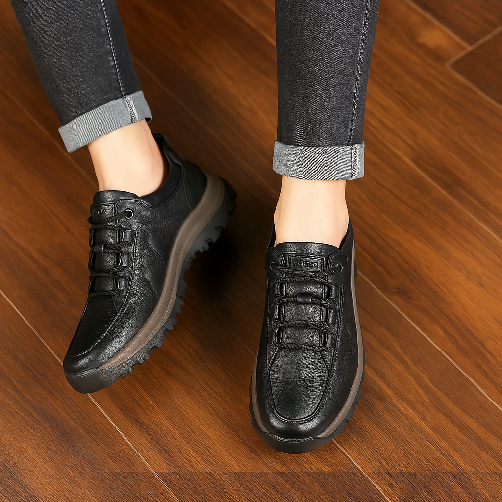 Walking Shoes Leather Arch Support for Men