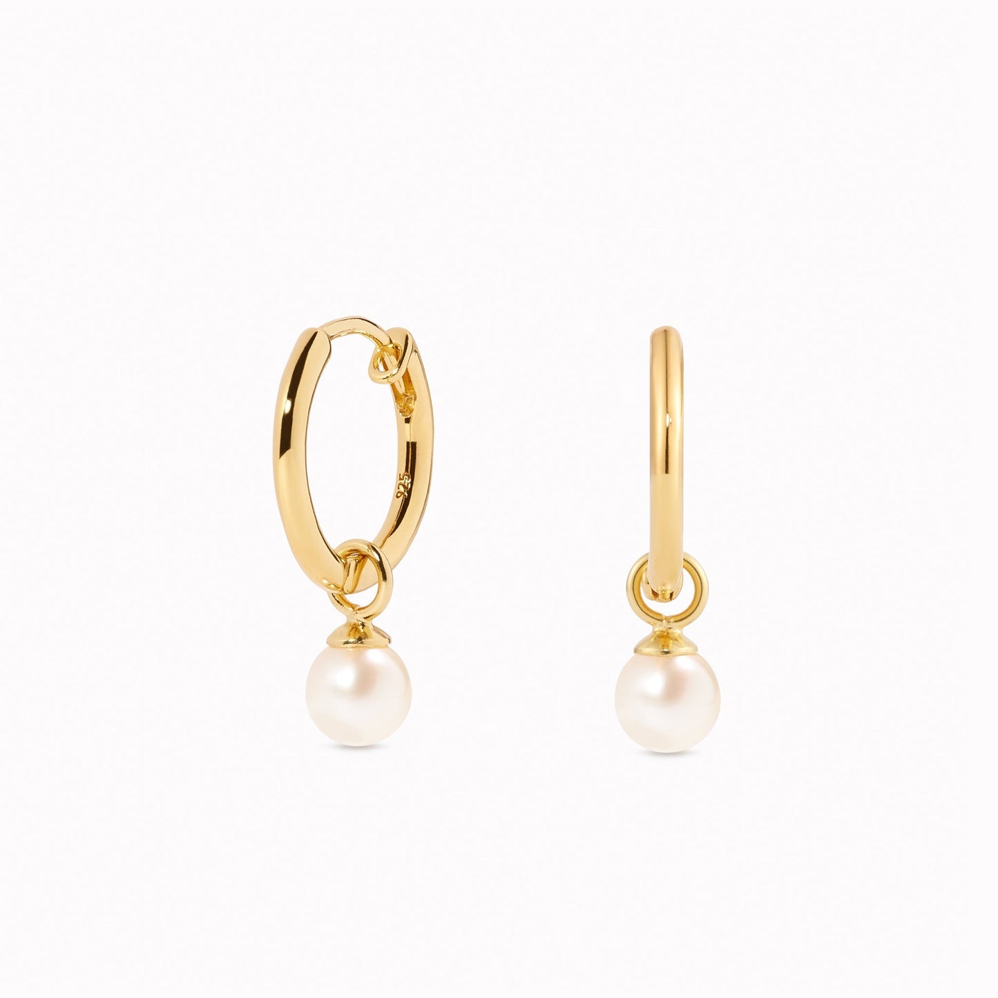 Pearl Huggie Earrings