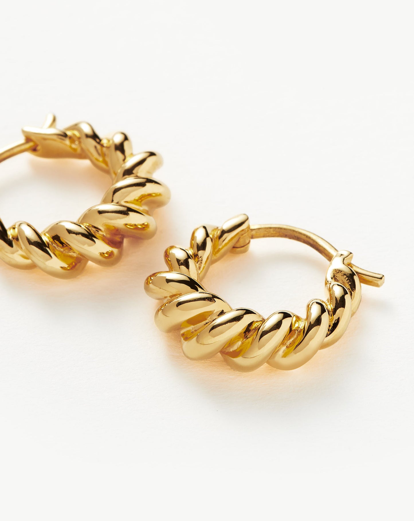 Croissant 925 Sterling Silver Hoop Earrings