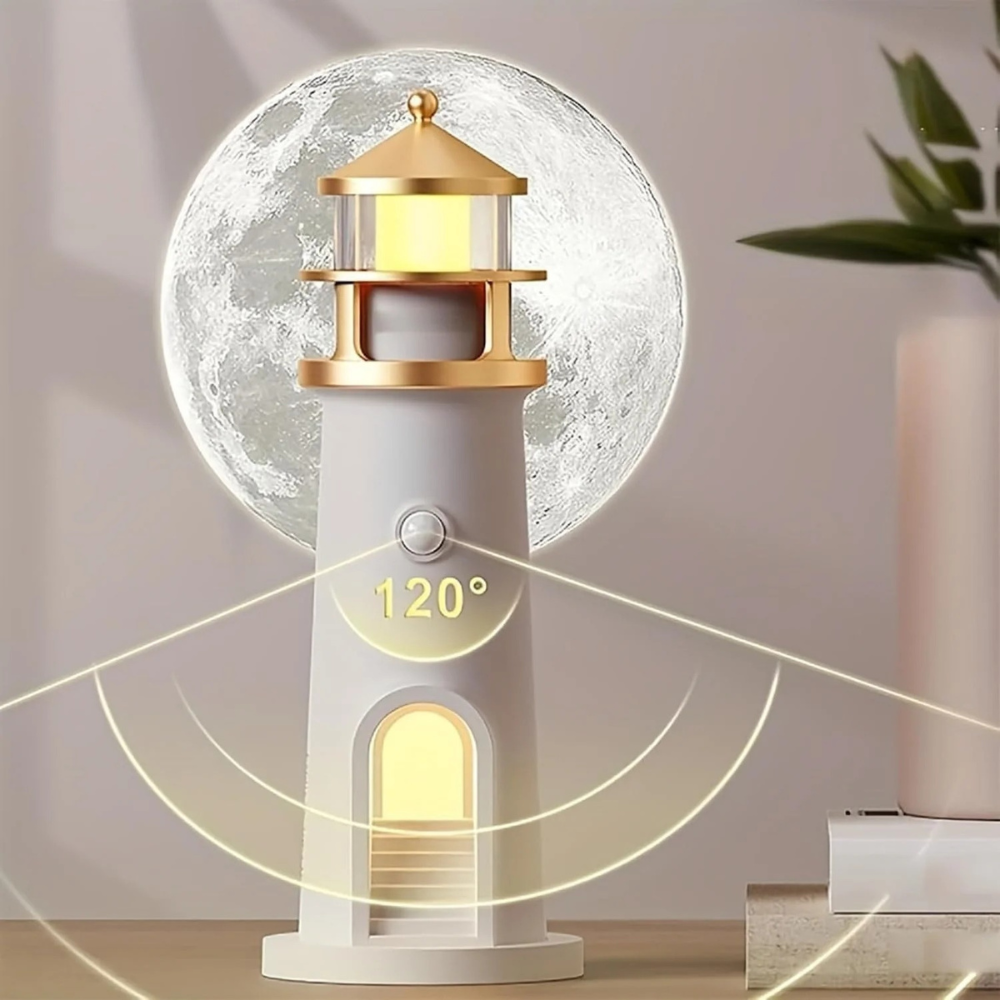 Moon Lamp Night Light Lighthouse Design Bedroom Decor