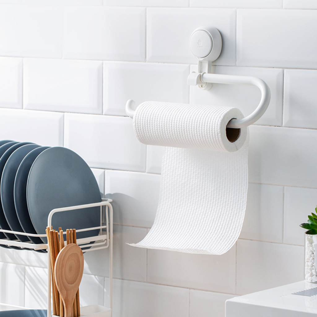 Toilet Roll Holder Wall Mounted Adhesive Shelf Storage