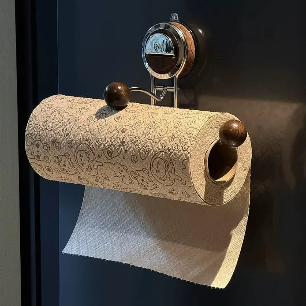 Toilet Roll Holder Wall Mounted Adhesive Shelf Storage