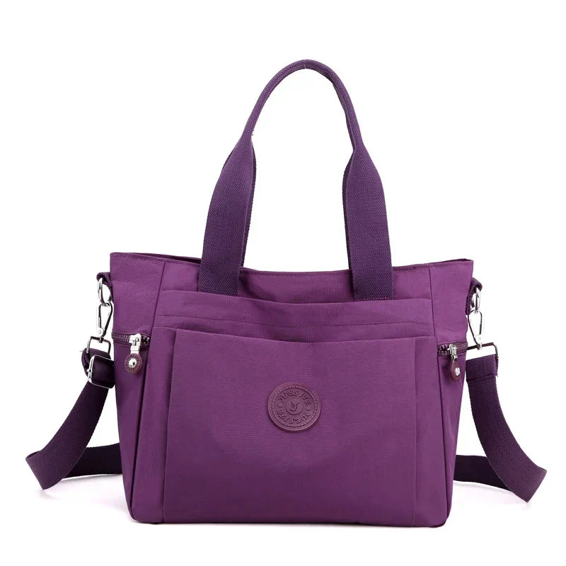 Multicolored large capacity tote bag for women
