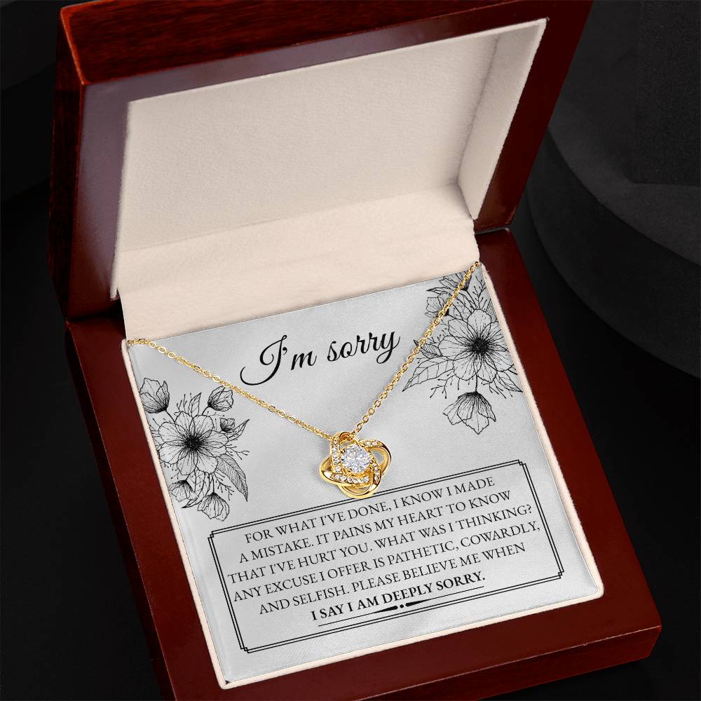 Sorry - Made A Mistake - Love Knot Necklace