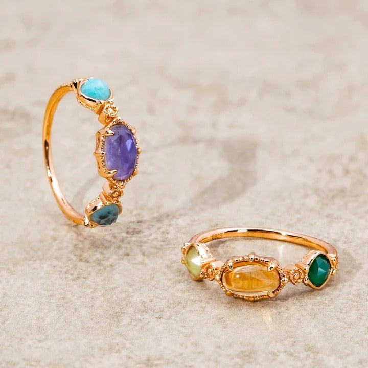 Aurelia Natural Agate Ring