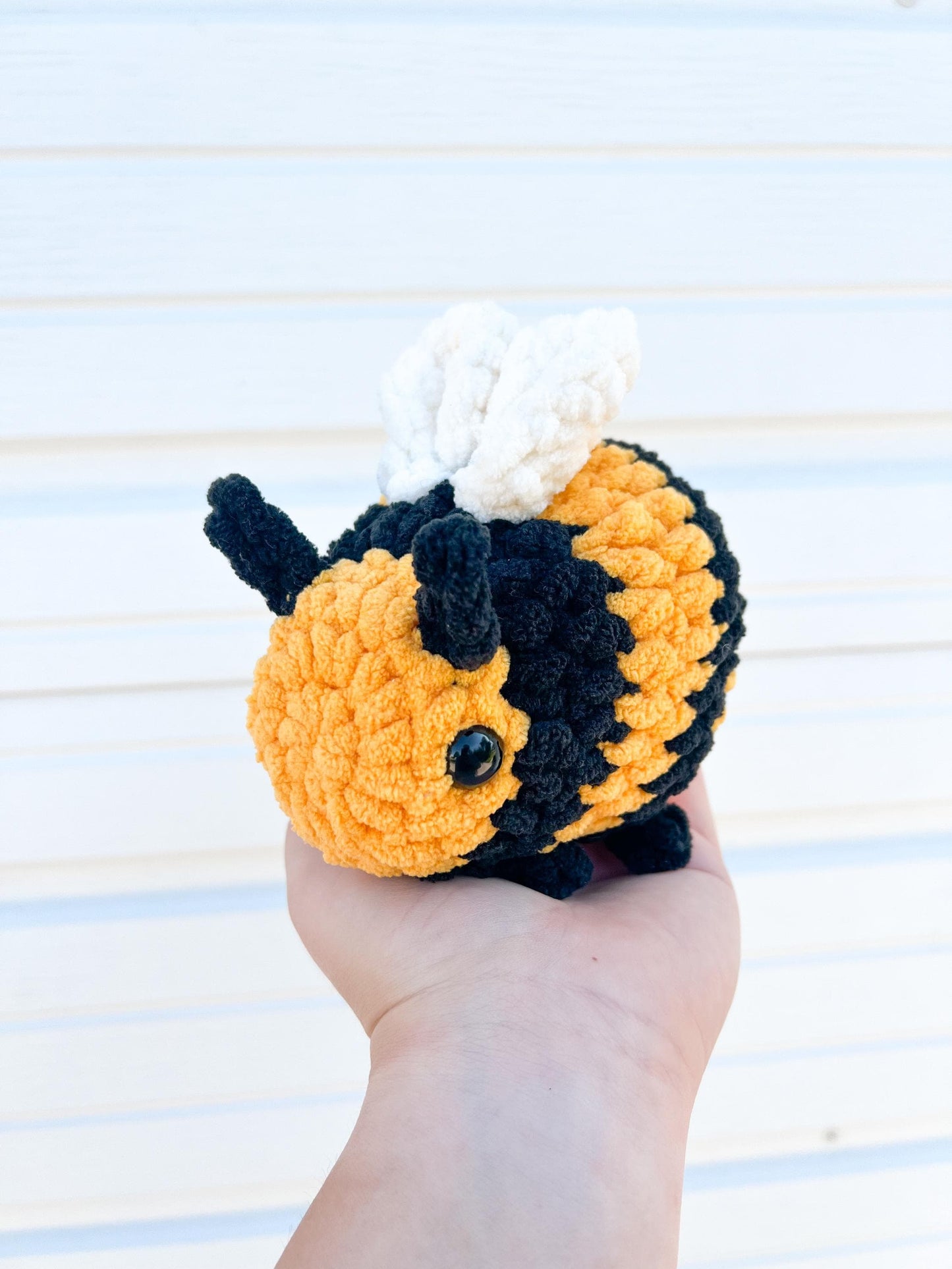 Buzzby the Cozy Bee – Handmade Crochet Plush Toy