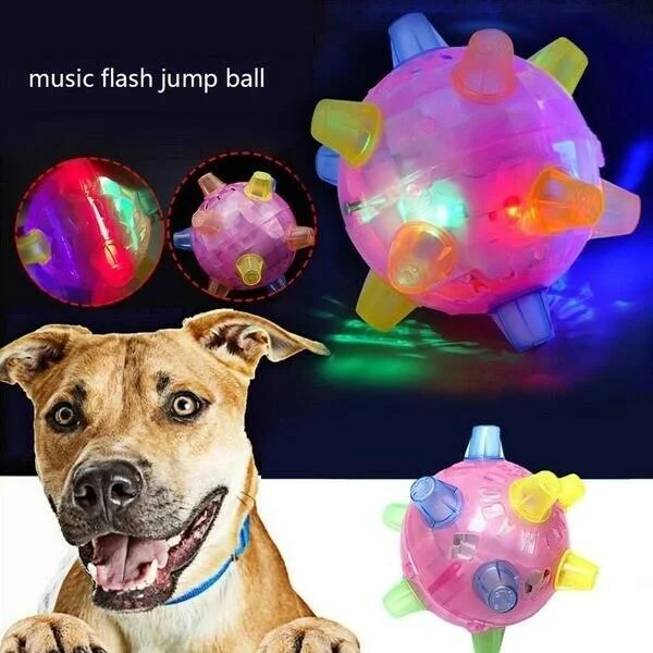 Dog Toy LED Bouncing Interactive Ball Rubber
