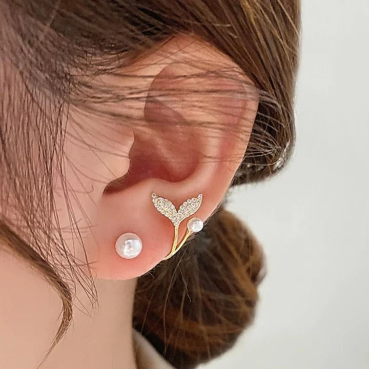 Mermaid Tail Pearl Earrings