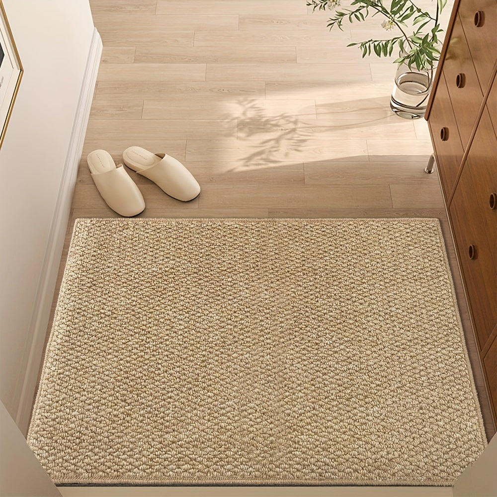 Door Mat Beige Washable Non Slip Rug