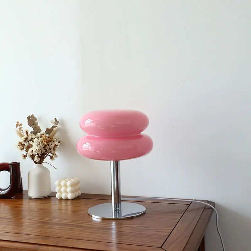 Table Lamp Retro Glass Shade Lighting Piece