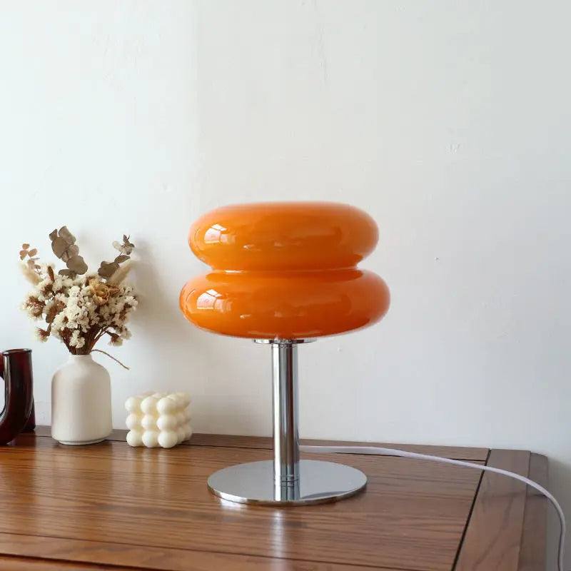 Table Lamp Retro Glass Shade Lighting Piece