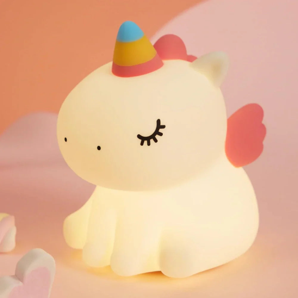 Night Light Silicone Animal Bedside Lamp